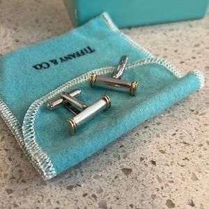 Vintage Tiffany & Co. sterling silver and gold cuff links